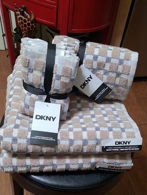 DKNY check Multi Doeskin Bath Towel Set